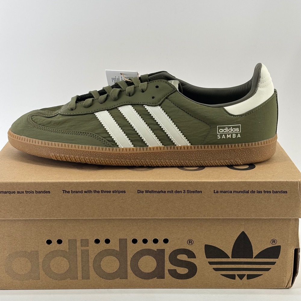 Adidas Samba OG Men 11.5 Focus Olive White Gum IE34440 New Sneakers Soccer